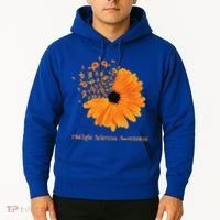 Multiple Sclerosis Awareness Ribbon Flower Ms Hope Fighter Gift Hoodie thumb 2
