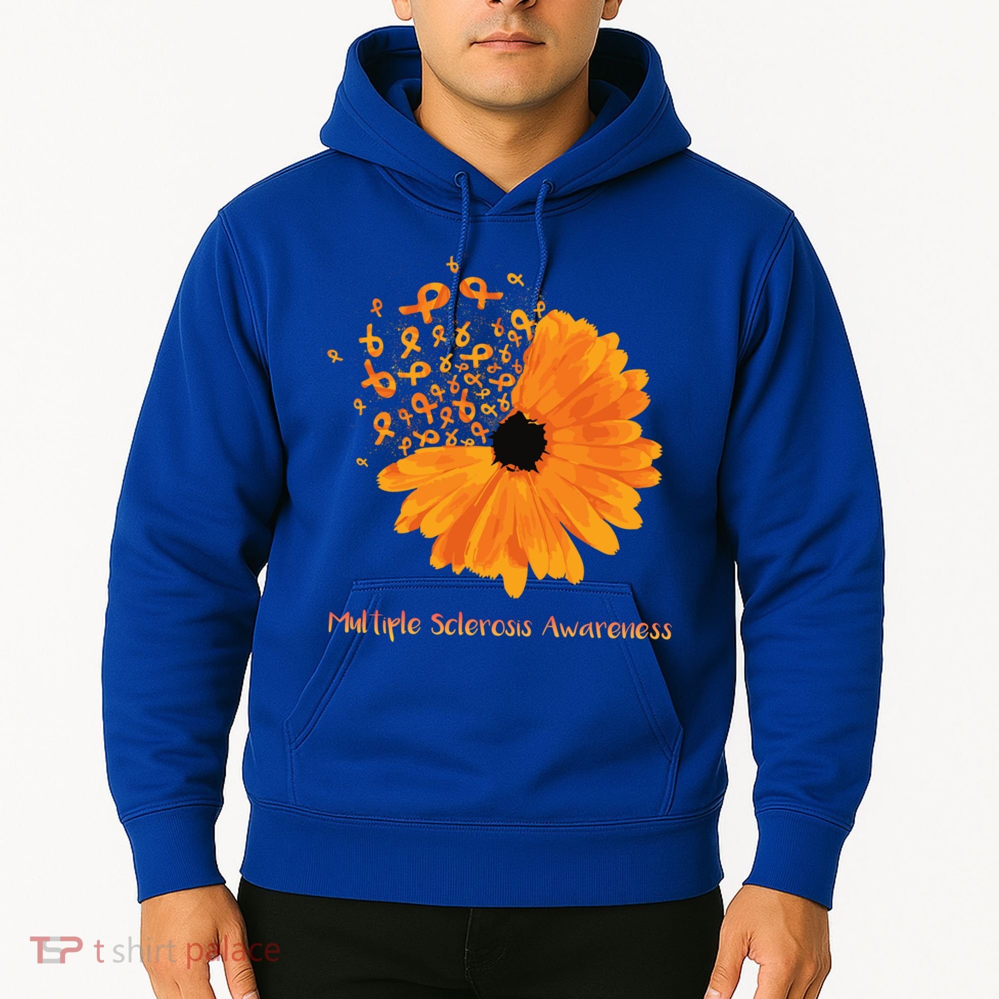 Multiple Sclerosis Awareness Ribbon Flower Ms Hope Fighter Gift Hoodie