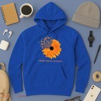 Multiple Sclerosis Awareness Ribbon Flower Ms Hope Fighter Gift Hoodie thumb 3