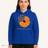 Multiple Sclerosis Awareness Ribbon Flower Ms Hope Fighter Gift Hoodie thumb 5