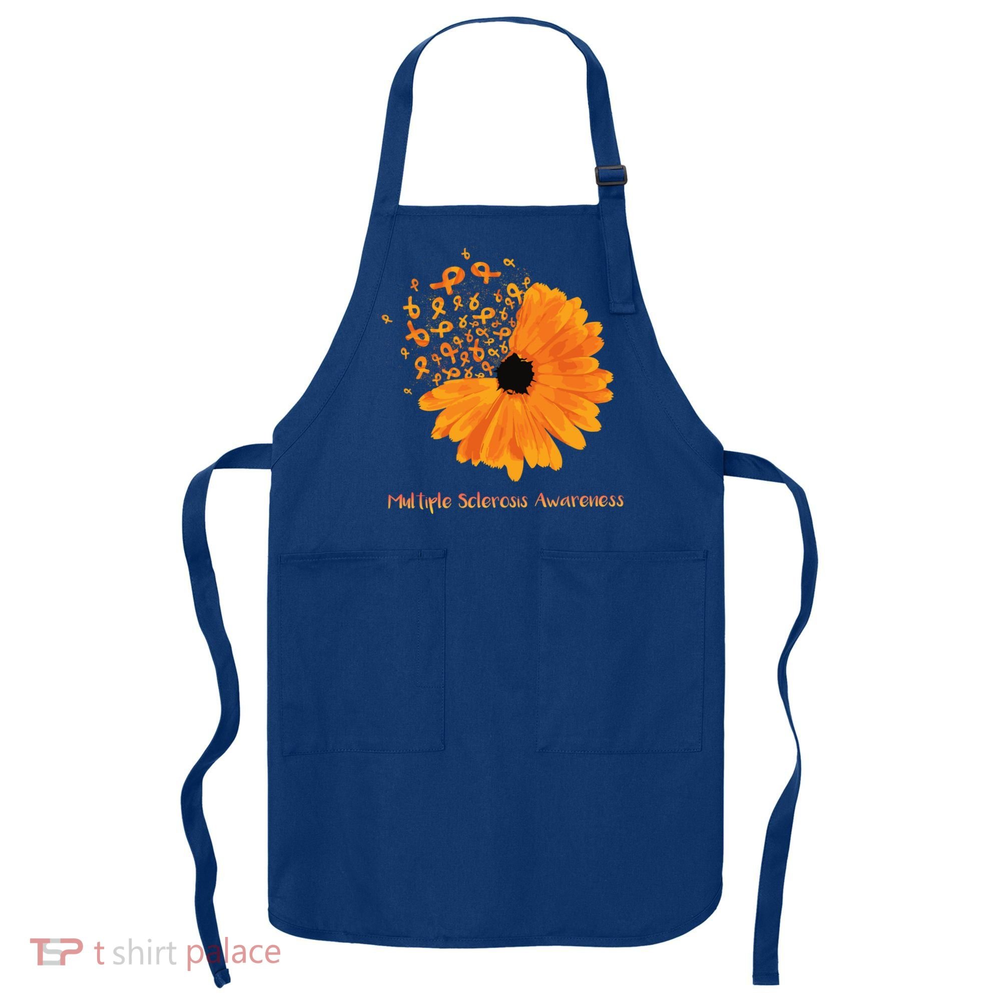 Multiple Sclerosis Awareness Ribbon Flower Ms Hope Fighter Gift Apron