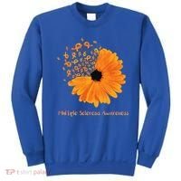 Multiple Sclerosis Awareness Ribbon Flower Ms Hope Fighter Gift Sweatshirt thumb 0