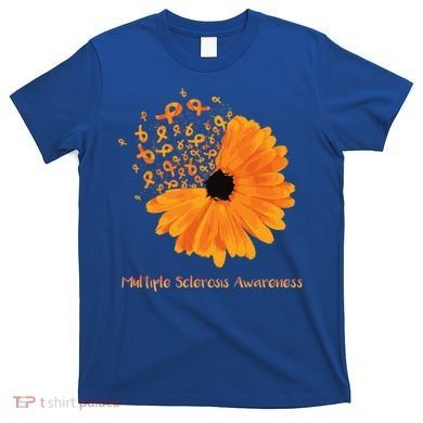 Multiple Sclerosis Awareness Ribbon Flower Ms Hope Fighter Gift T-Shirt