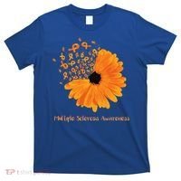 Multiple Sclerosis Awareness Ribbon Flower Ms Hope Fighter Gift T-Shirt thumb 0