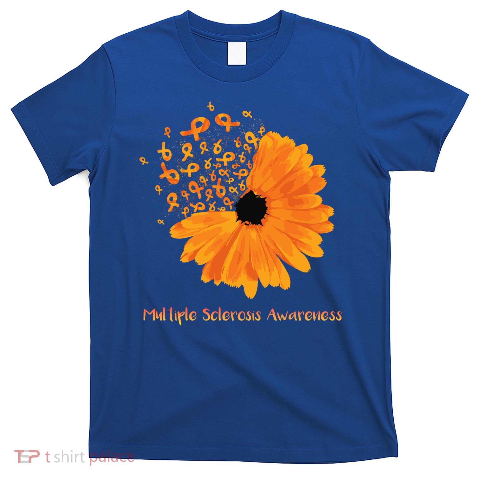 Multiple Sclerosis Awareness Ribbon Flower Ms Hope Fighter Gift T-Shirt