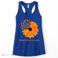 Multiple Sclerosis Awareness Ribbon Flower Ms Hope Fighter Gift Women's Tank Top thumb 0