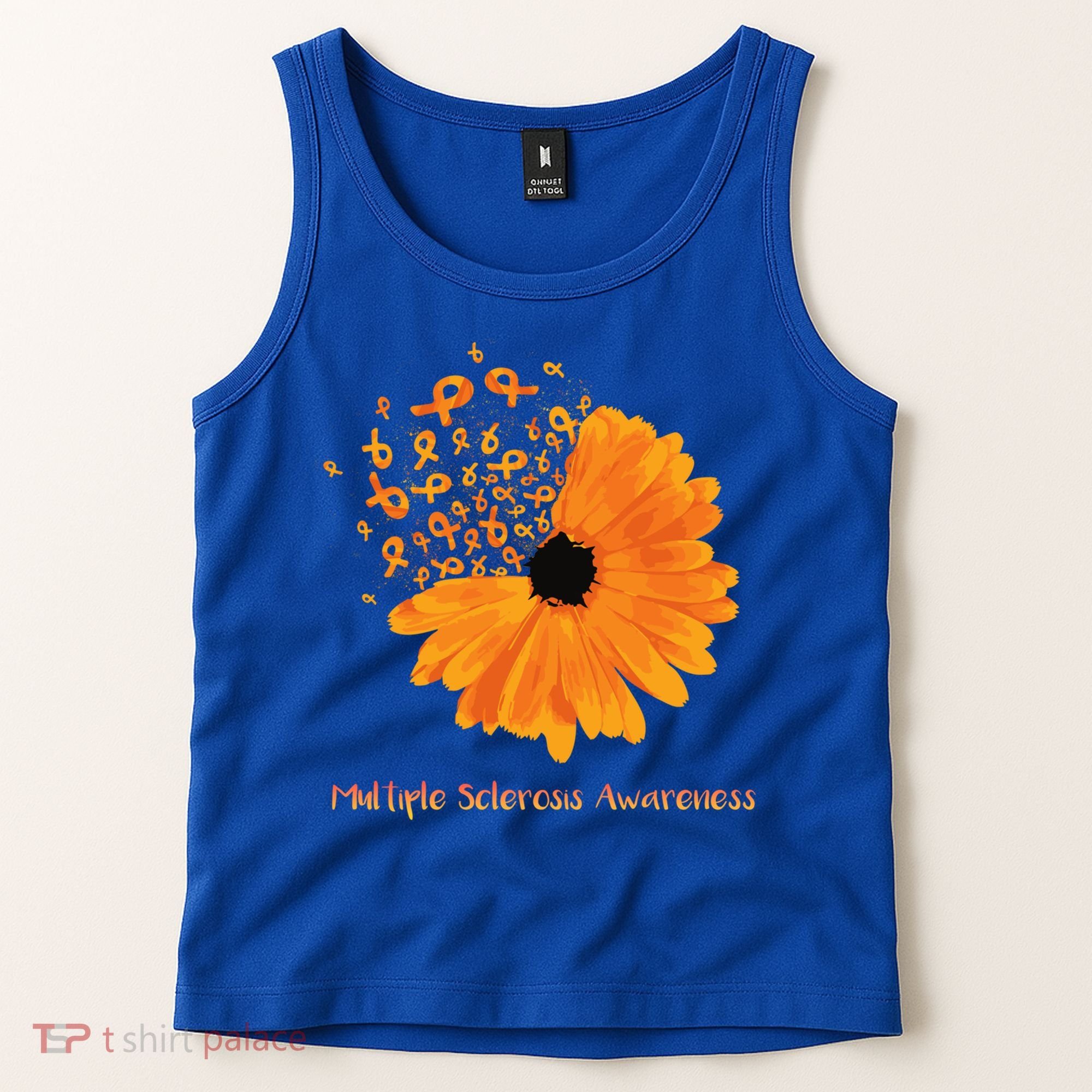 Multiple Sclerosis Awareness Ribbon Flower Ms Hope Fighter Gift Tank Top