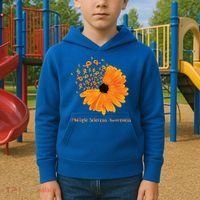 Multiple Sclerosis Awareness Ribbon Flower Ms Hope Fighter Gift Kids Hoodie thumb 2