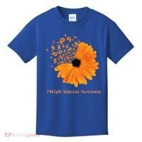 Multiple Sclerosis Awareness Ribbon Flower Ms Hope Fighter Gift Kids T-Shirt thumb 0