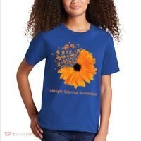 Multiple Sclerosis Awareness Ribbon Flower Ms Hope Fighter Gift Kids T-Shirt thumb 2