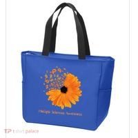 Multiple Sclerosis Awareness Ribbon Flower Ms Hope Fighter Gift Tote Bag thumb 3