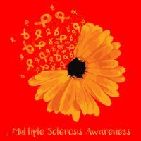 Multiple Sclerosis Awareness Ribbon Flower Ms Hope Fighter Gift Santa Hat thumb 1