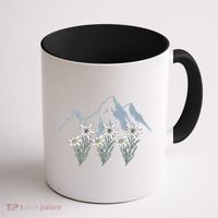 Mountains Switzerland Alps Edelweiss Basket Alpine Flower Gift Coffee Mug thumb 1