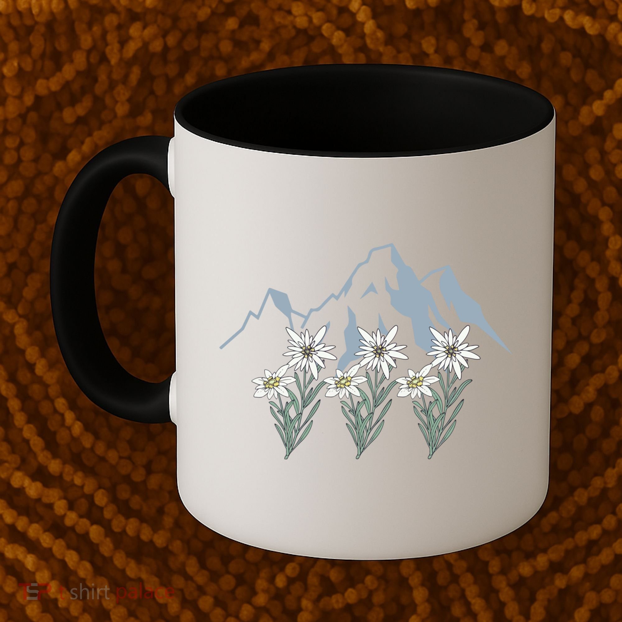Mountains Switzerland Alps Edelweiss Basket Alpine Flower Gift Coffee Mug