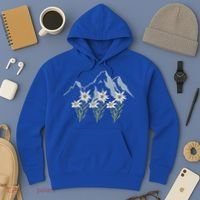 Mountains Switzerland Alps Edelweiss Basket Alpine Flower Gift Hoodie thumb 3