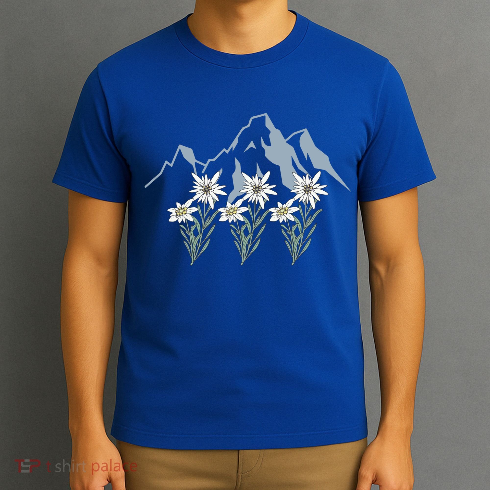 Mountains Switzerland Alps Edelweiss Basket Alpine Flower Gift T-Shirt
