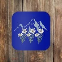 Mountains Switzerland Alps Edelweiss Basket Alpine Flower Gift Coaster thumb 0