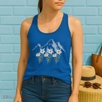 Mountains Switzerland Alps Edelweiss Basket Alpine Flower Gift Women's Tank Top thumb 2