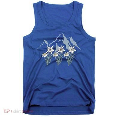 Mountains Switzerland Alps Edelweiss Basket Alpine Flower Gift Tank Top