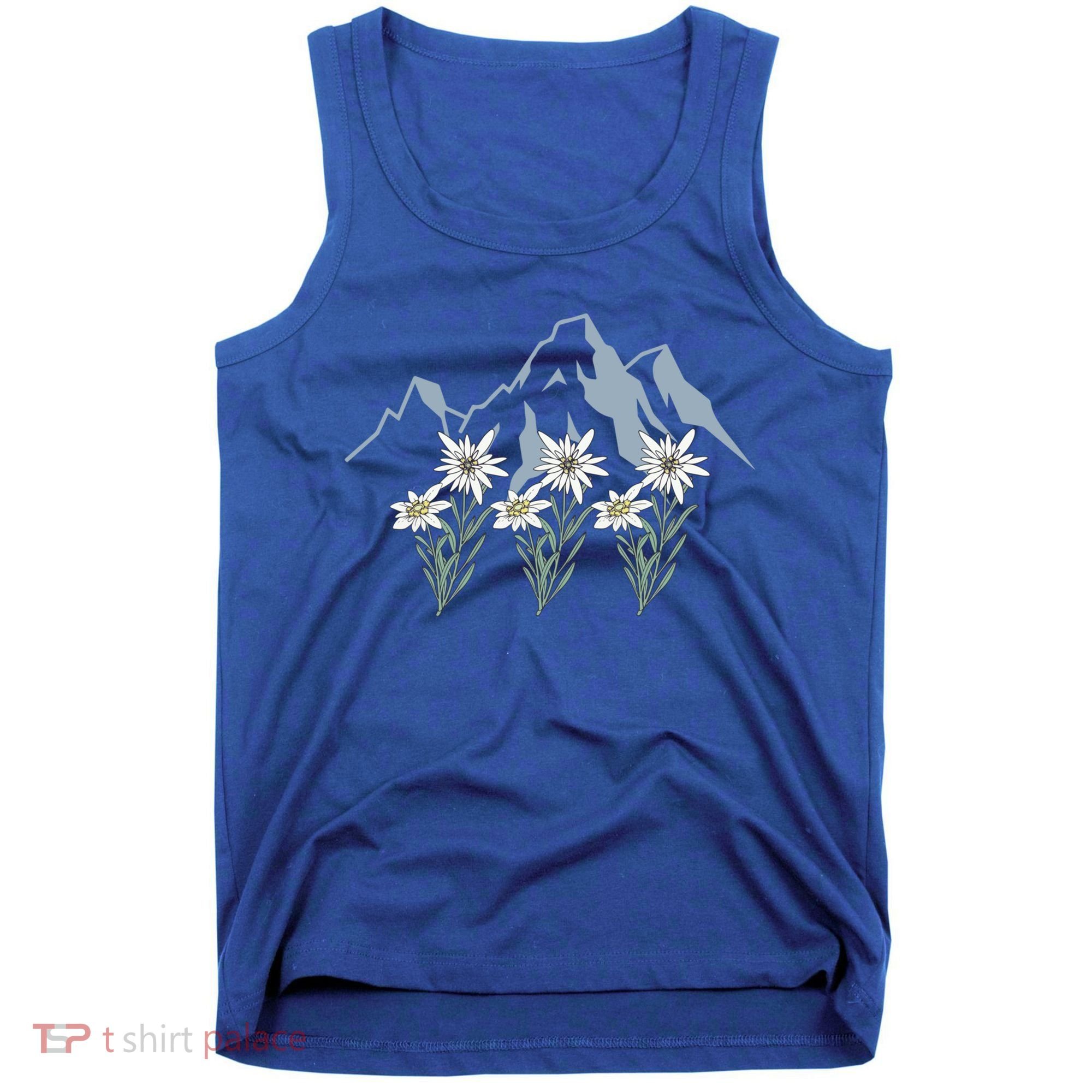 Mountains Switzerland Alps Edelweiss Basket Alpine Flower Gift Tank Top