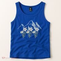 Mountains Switzerland Alps Edelweiss Basket Alpine Flower Gift Tank Top thumb 2