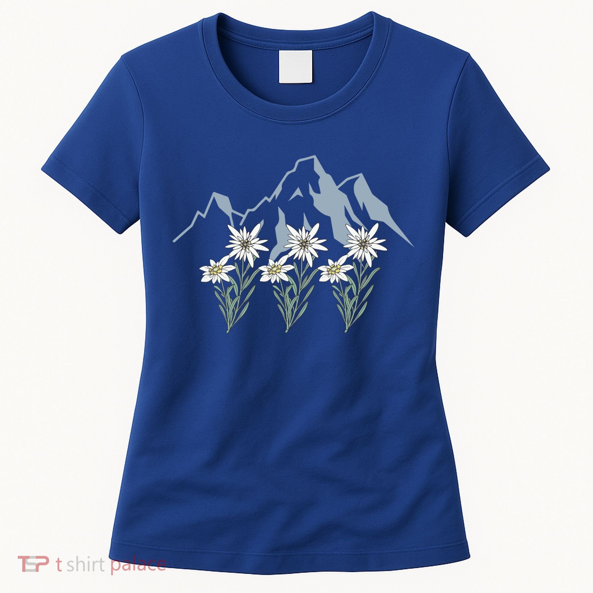 Mountains Switzerland Alps Edelweiss Basket Alpine Flower Gift Women's T-Shirt