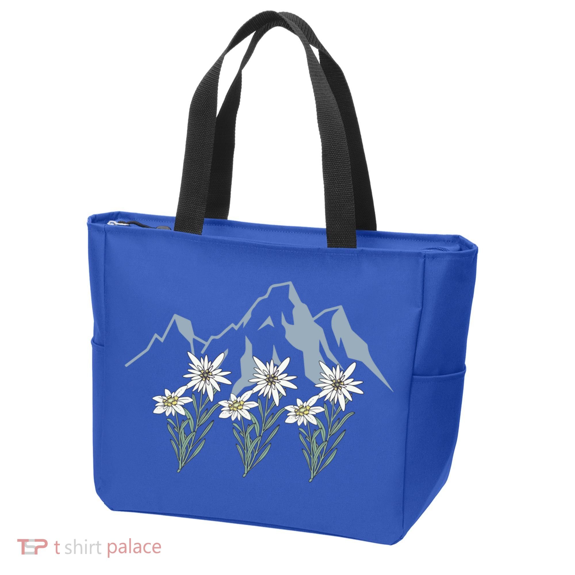 Mountains Switzerland Alps Edelweiss Basket Alpine Flower Gift Tote Bag