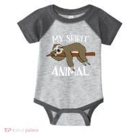My Spirit Animal Is A Sloth Infant Baby Jersey Bodysuit thumb 0
