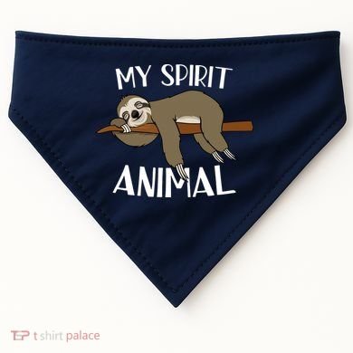 My Spirit Animal Is A Sloth USA-Made Doggie Bandana