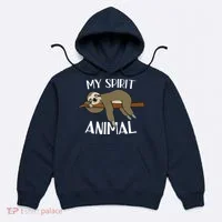 My Spirit Animal Is A Sloth Hoodie thumb 0