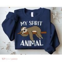 My Spirit Animal Is A Sloth Sweatshirt thumb 2