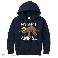My Spirit Animal Is A Sloth Kids Hoodie thumb 0