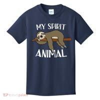My Spirit Animal Is A Sloth Kids T-Shirt thumb 0