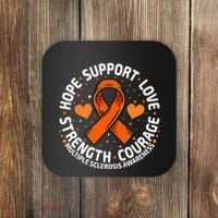 Multiple Sclerosis Awareness Family Support Ms Awareness Coaster thumb 0