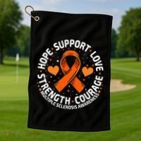 Multiple Sclerosis Awareness Family Support Ms Awareness Golf Towel thumb 1