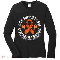 Multiple Sclerosis Awareness Family Support Ms Awareness Women's Long Sleeve Shirt thumb 0