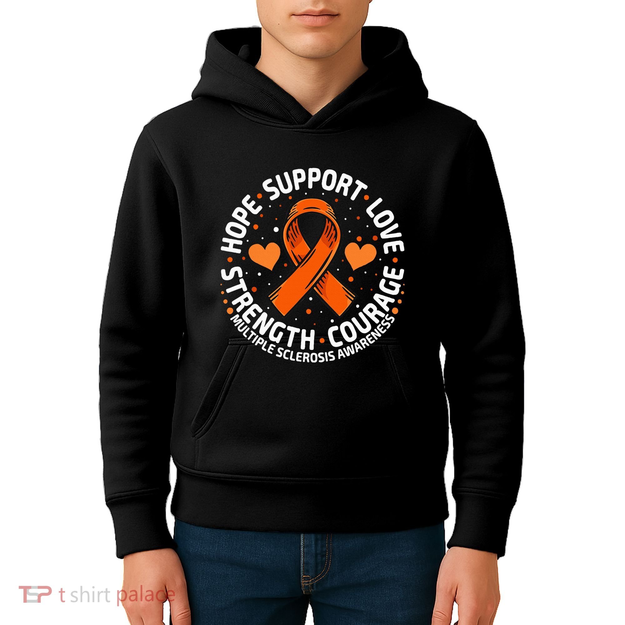 Multiple Sclerosis Awareness Family Support Ms Awareness Kids Hoodie