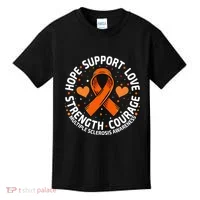 Multiple Sclerosis Awareness Family Support Ms Awareness Kids T-Shirt thumb 0