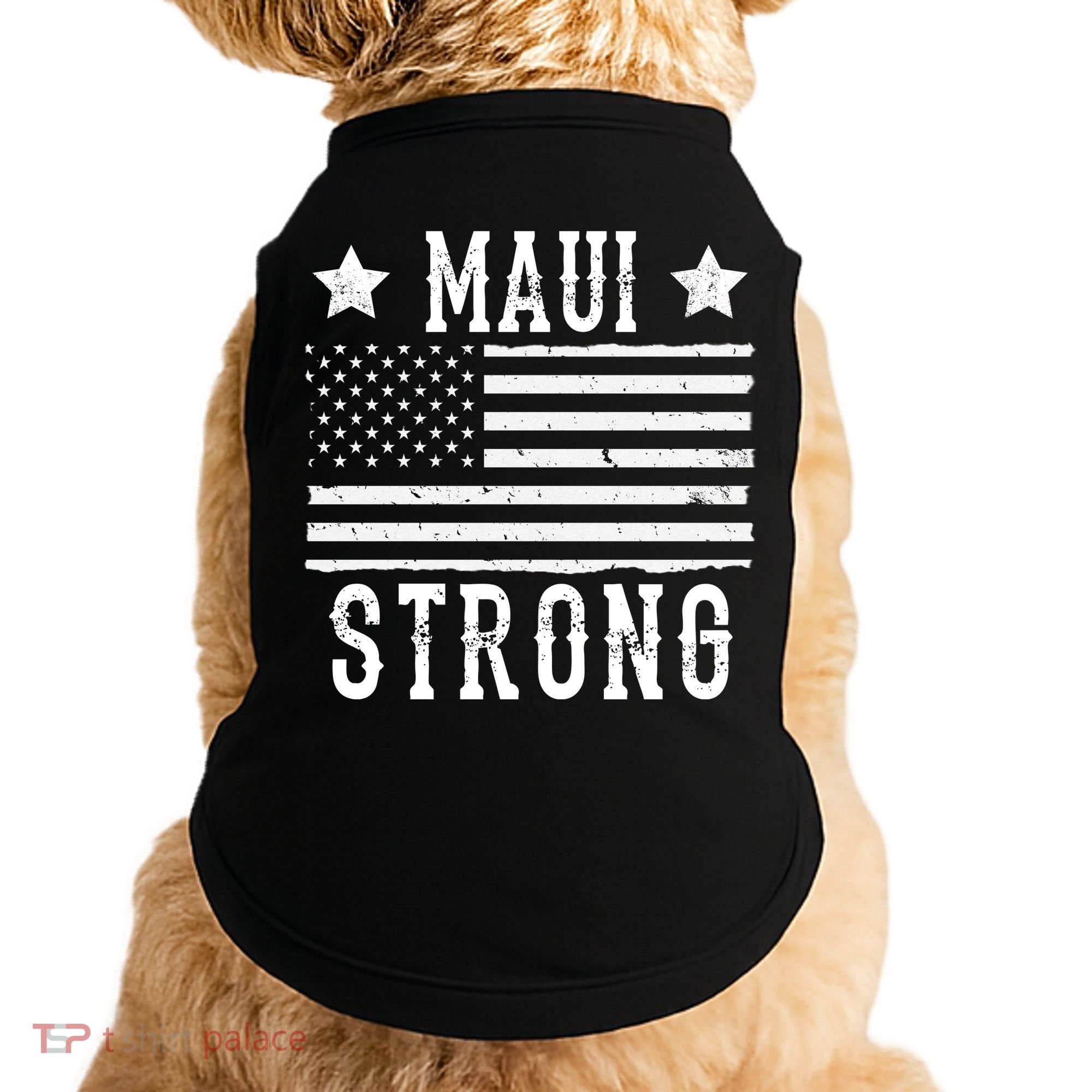 Maui Strong American Flag Doggie Tank