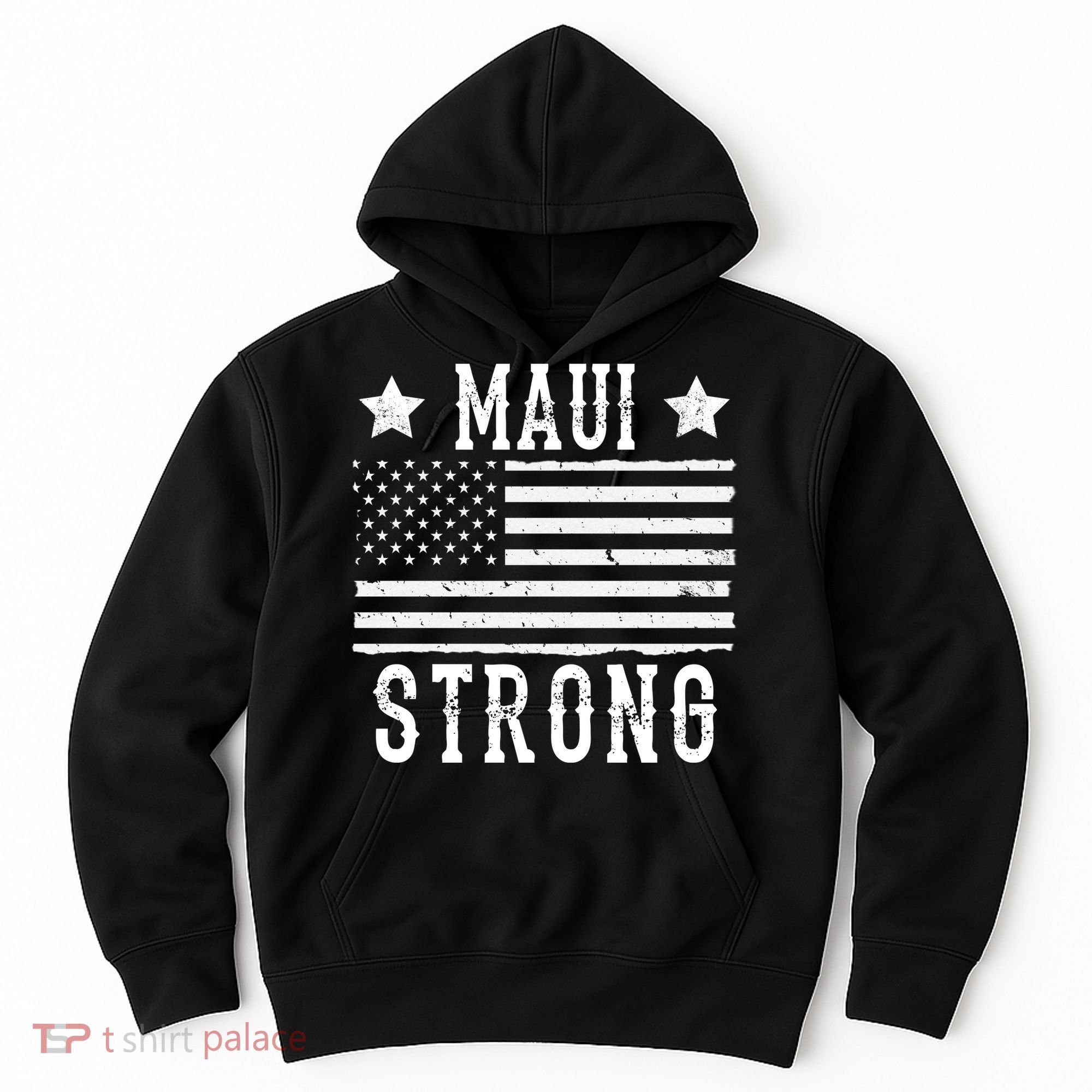 Maui Strong American Flag Hoodie