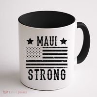 Maui Strong American Flag Coffee Mug thumb 1
