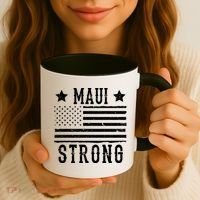 Maui Strong American Flag Coffee Mug thumb 3