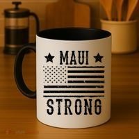 Maui Strong American Flag Coffee Mug thumb 4