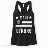 Maui Strong American Flag Women's Tank Top thumb 0