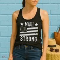 Maui Strong American Flag Women's Tank Top thumb 2