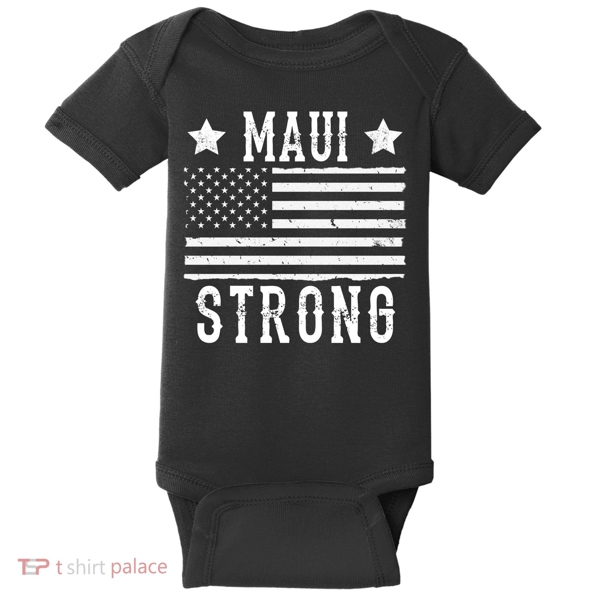 Maui Strong American Flag Baby Bodysuit