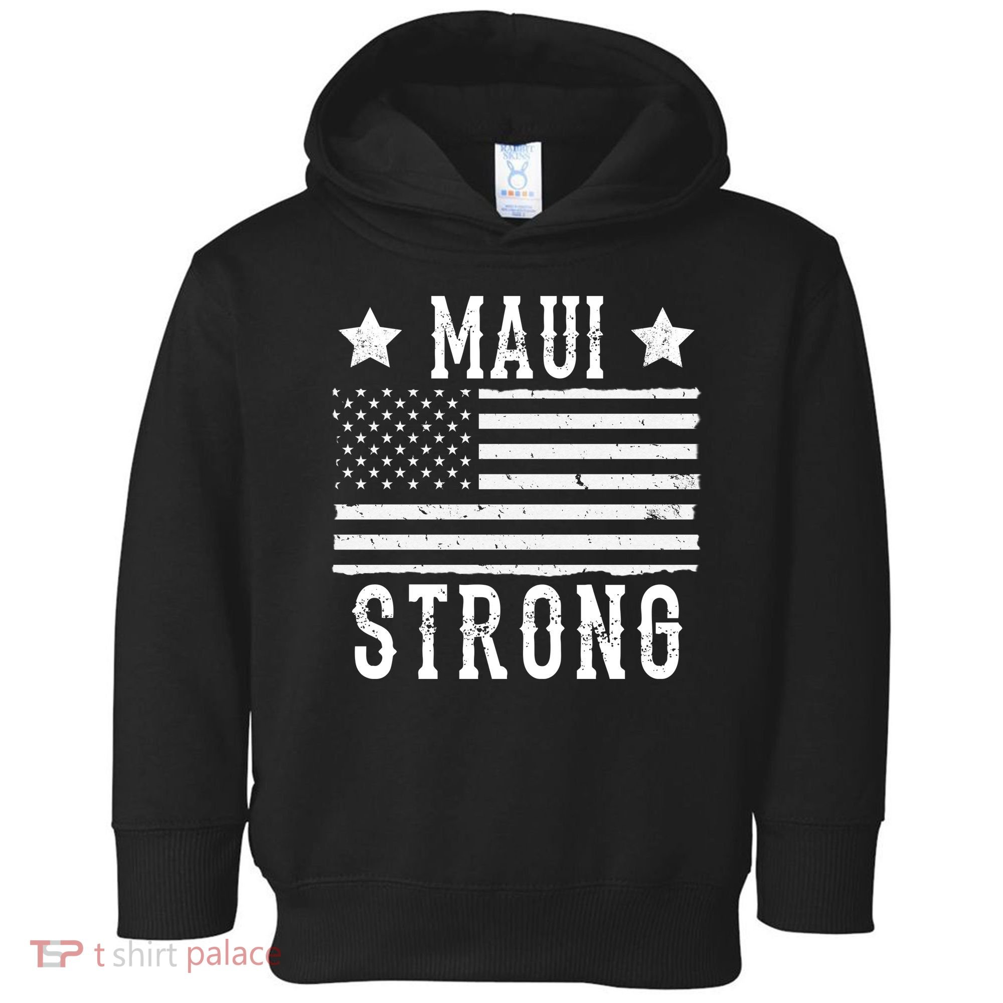 Maui Strong American Flag Toddler Hoodie