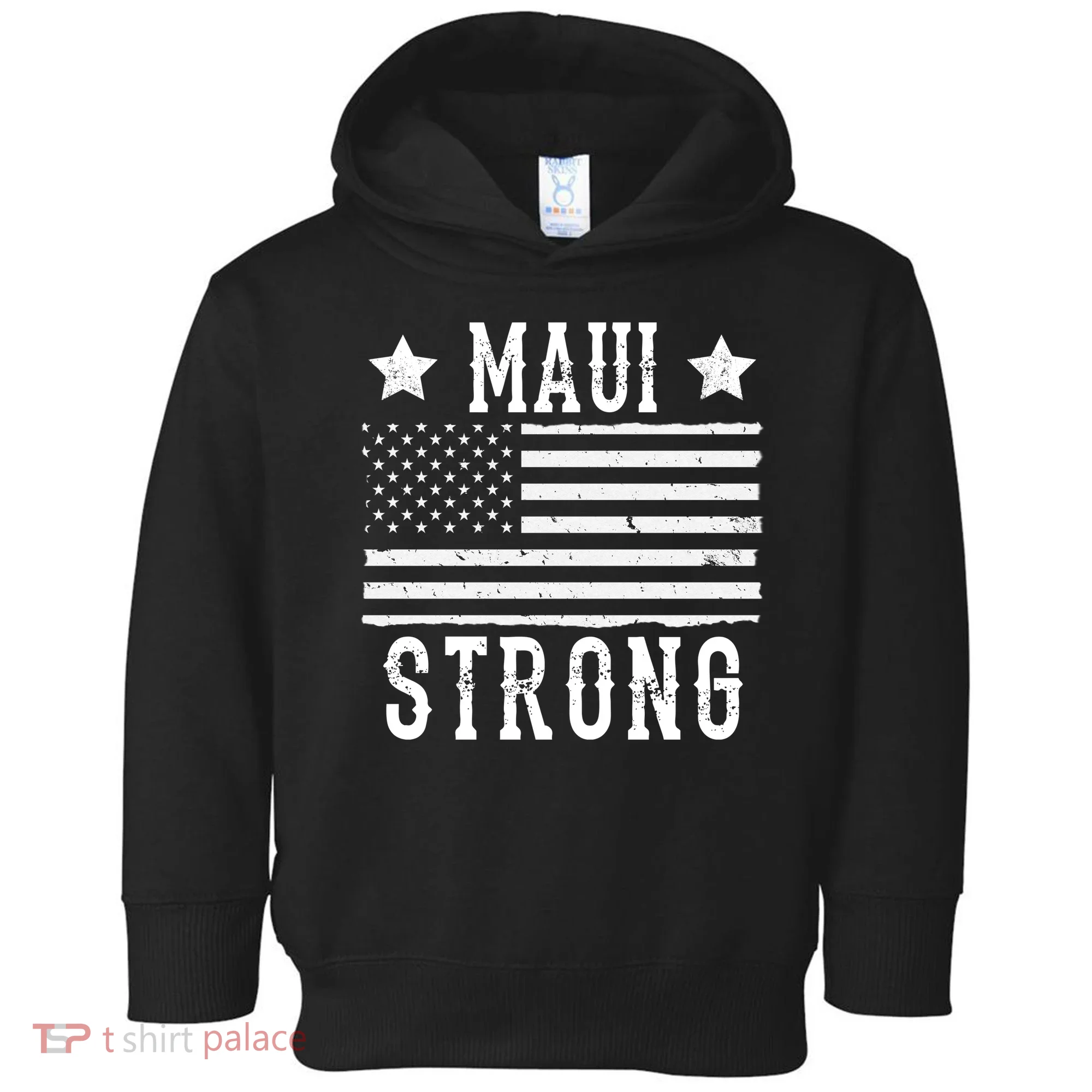 Maui Strong American Flag Toddler Hoodie