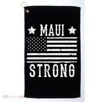 Maui Strong American Flag Golf Towel thumb 0