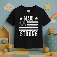Maui Strong American Flag Toddler T-Shirt thumb 3
